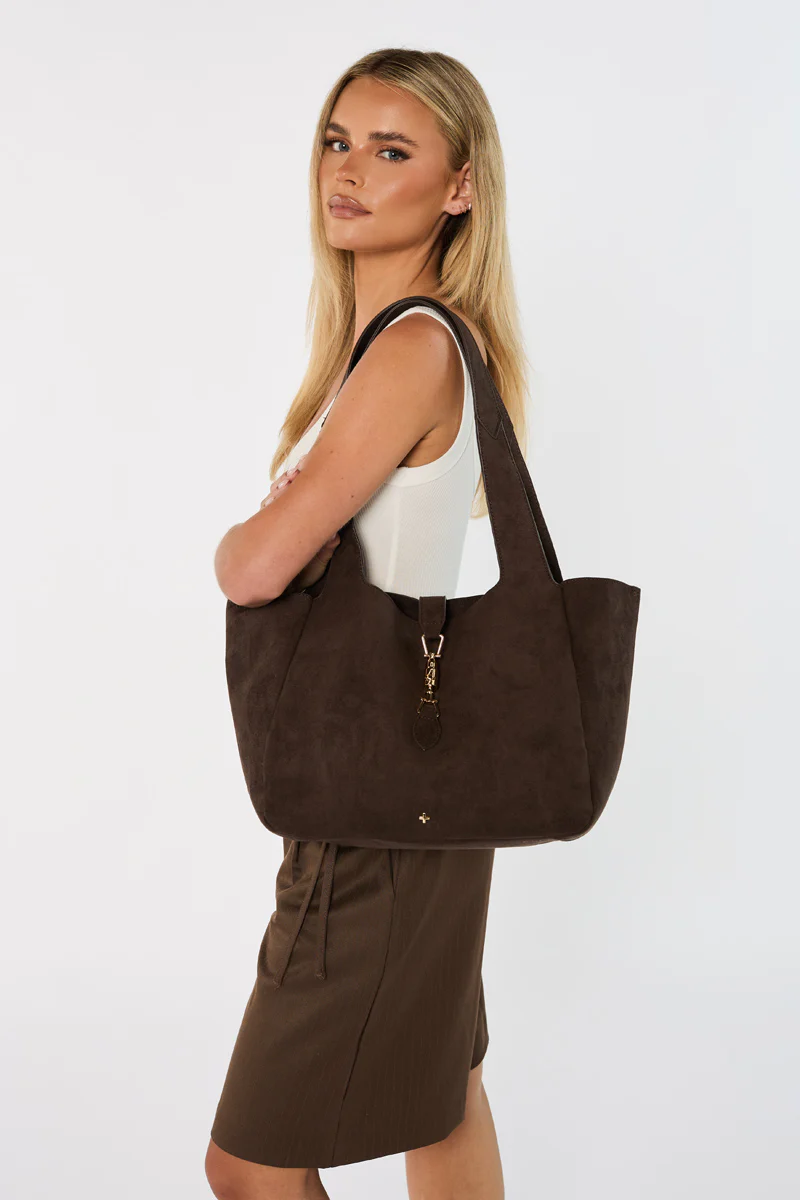 Dasha - Chocolate Faux Suede - Image 2