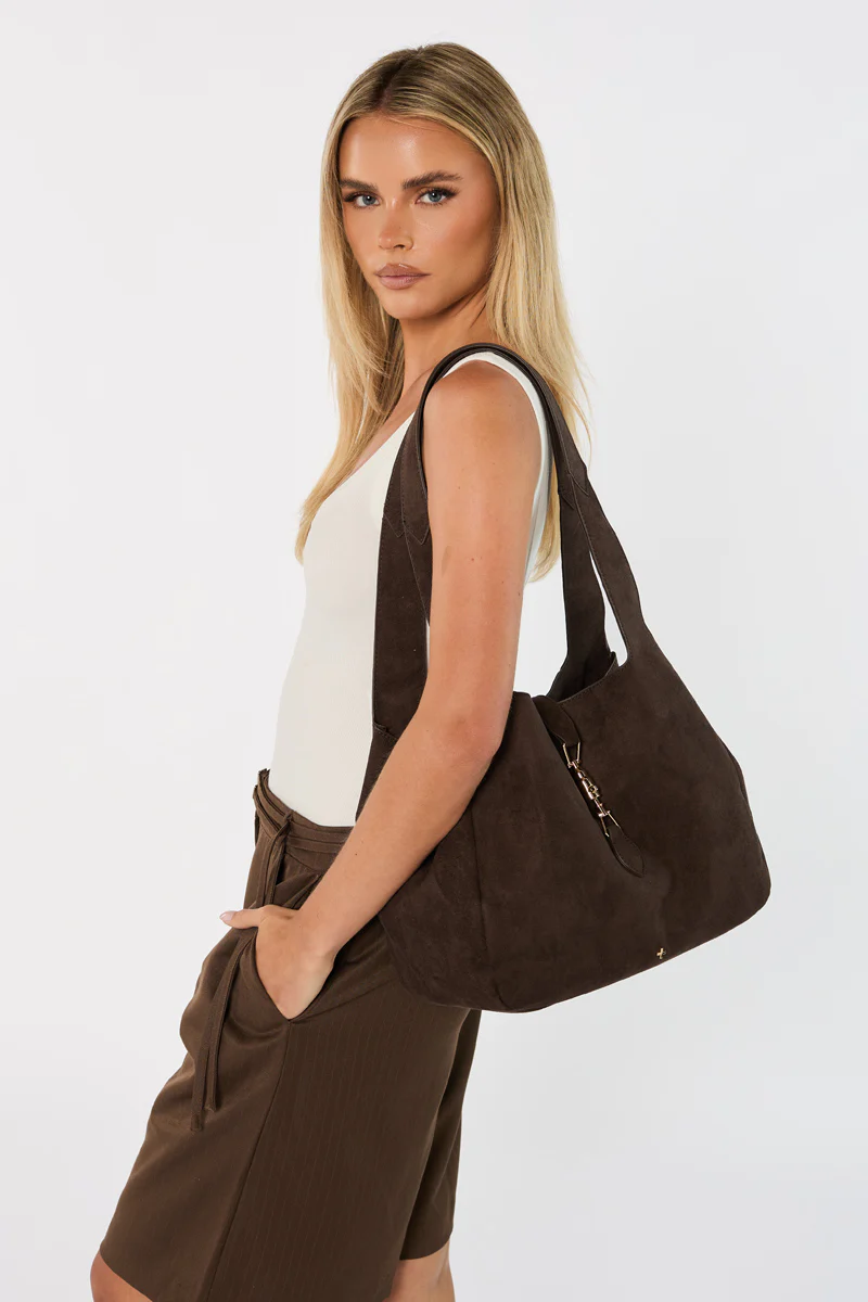 Dasha - Chocolate Faux Suede - Image 5