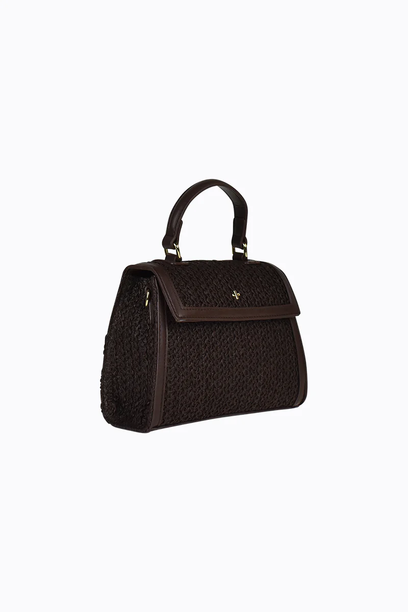 Jakki - Chocolate Faux Raffia - Image 3