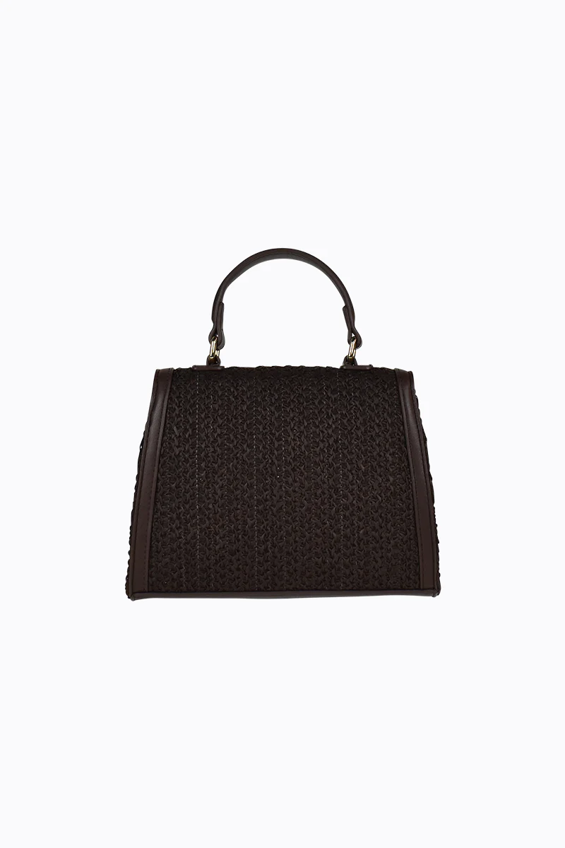 Jakki - Chocolate Faux Raffia - Image 4