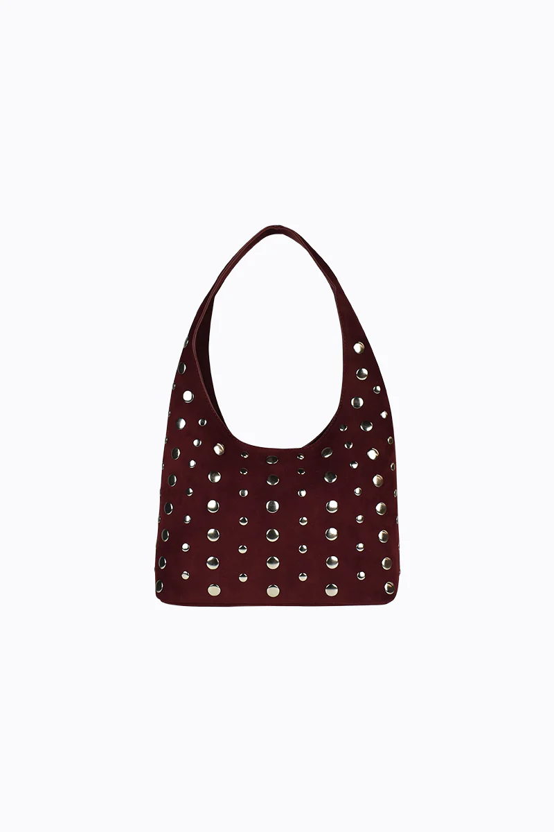 Jenni - Merlot Faux Suede