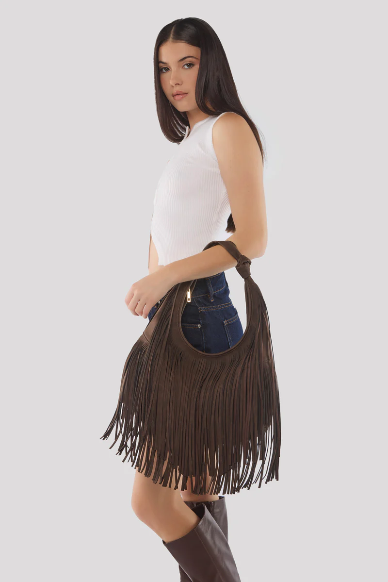 Moss - Chocolate Faux Suede - Image 5