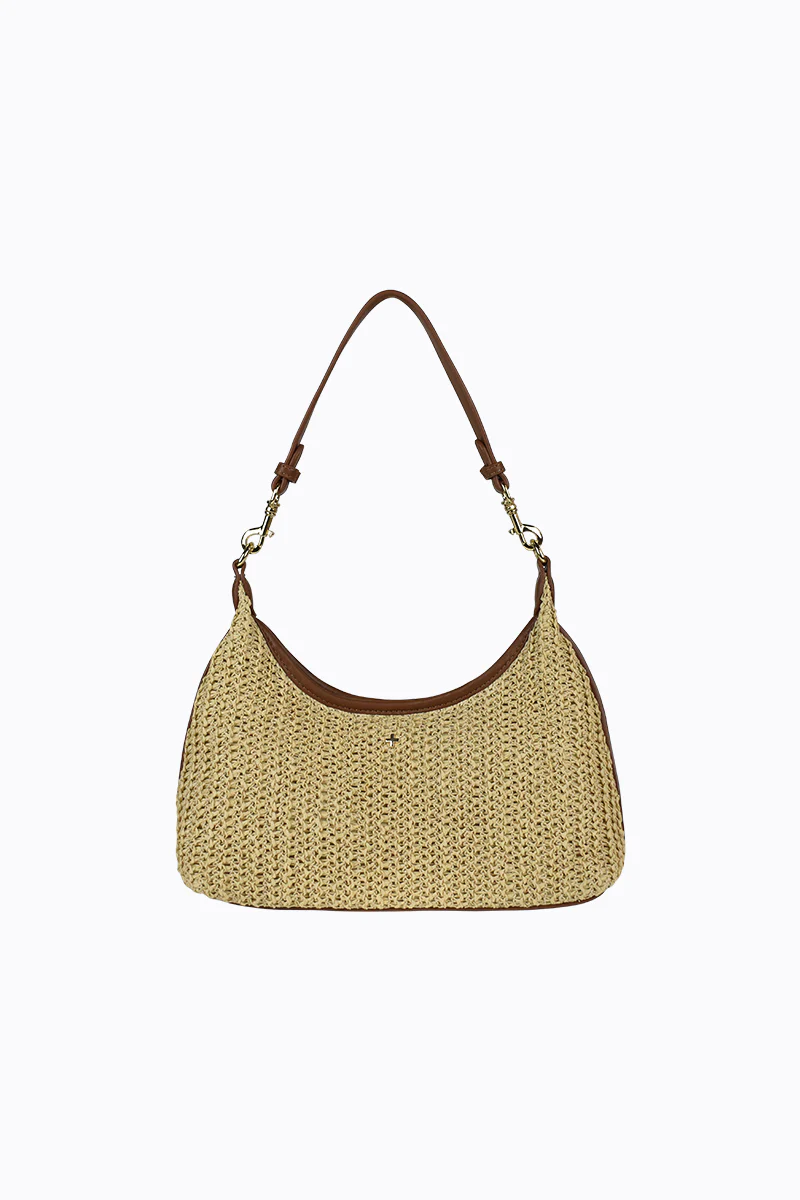 Peach - Natural Faux Raffia