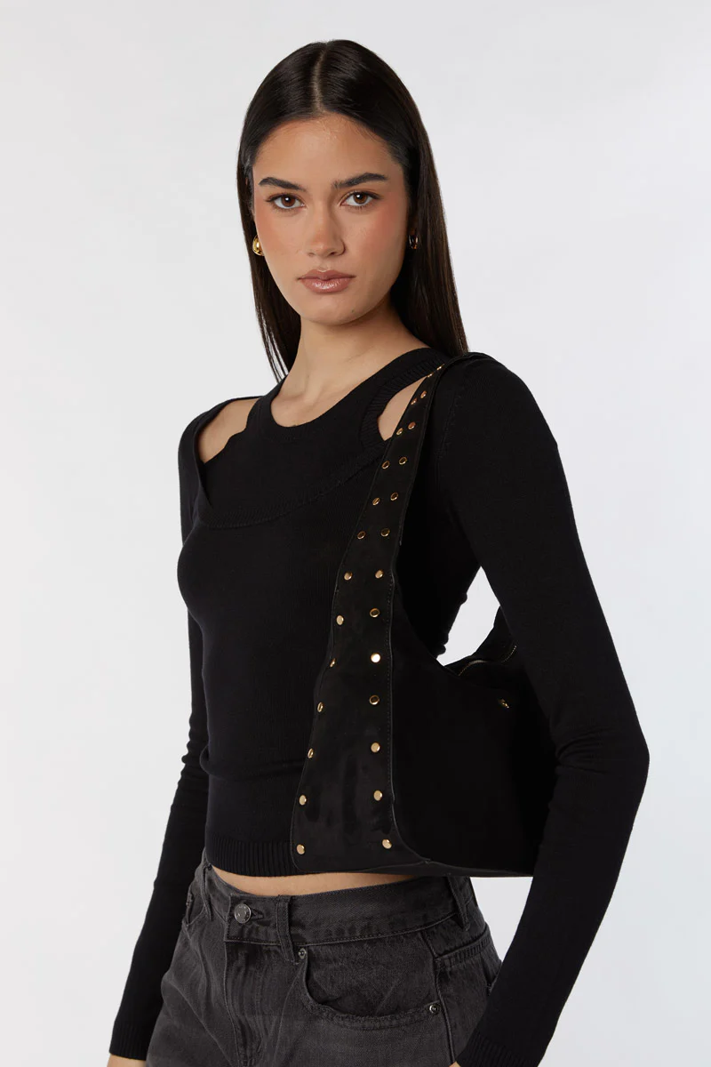 Soho - Black Faux Suede - Image 2